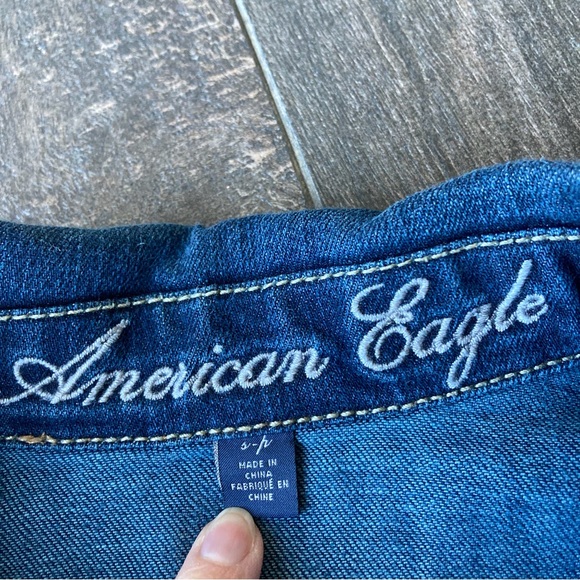 American Eagle Denim Jean Jacket Women’s Small - Picture 3 of 6